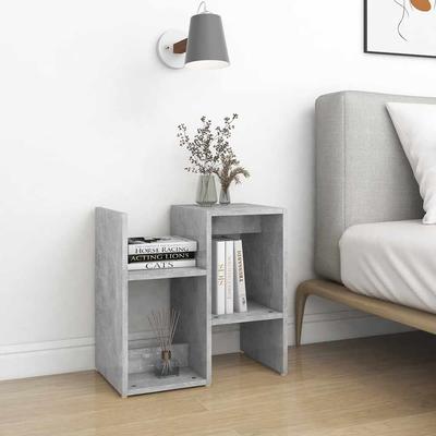 Nightstand Concrete Grey 50x30x51.5 Cm Particleboard