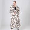 2025 New Leopard Print Fur Coat Long and Thick Warm Coat