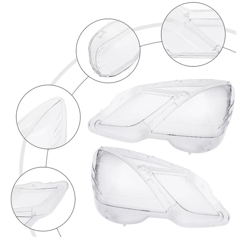 Artudatech 2PCS Front Headlight Glass Clear Cover For Mercedes Benz E-Class W212 2009-2014 Car Accessories