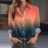 Skjorte for kvinner Bluse med knapp Langermet Uformell Basic skjortekrage Vanlig topp