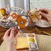 100Pcs 17x17cm Clear Transparent Bread Bags Toast Cake Printed Snack Bread Coffee Shop Food Packaging