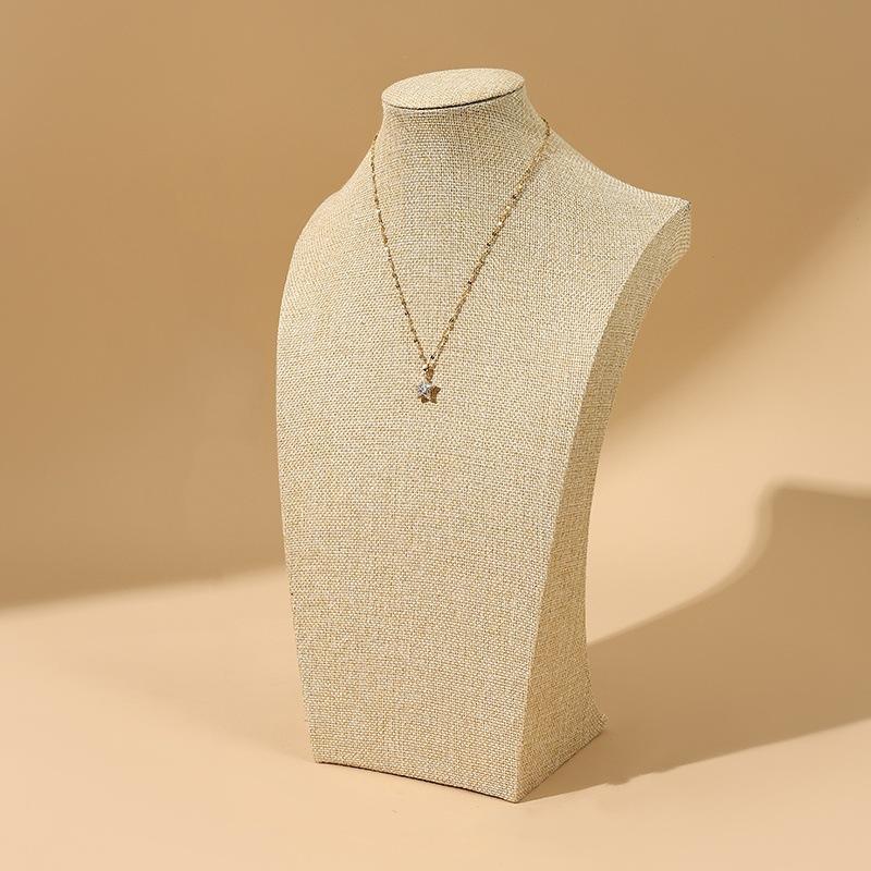 Flannel Necklace Display Stand Jewelry Neck Mould Jewelry Stand Portrait Model Neck Counter Jewelry Display Props