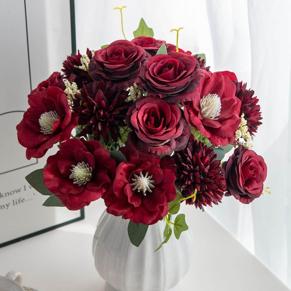 Artificial Rose Flowers High Quality Festival Home Room Table Decora Vases Wedding Wreath Outdoor Garden Yard Diy Gift Accessori