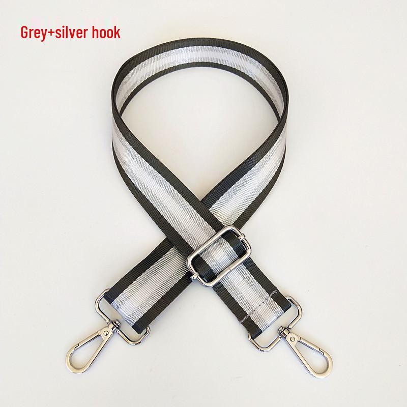 Adjustable 3.8cm Striped Nylon Crossbody Shoulder Strap for Women's Bag Replacement