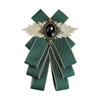 Men's High-End Wedding Bow Tie & Lapel Flower - Double Layer British Trendy Collar Accessory for Formal Suit & Business Shirt
