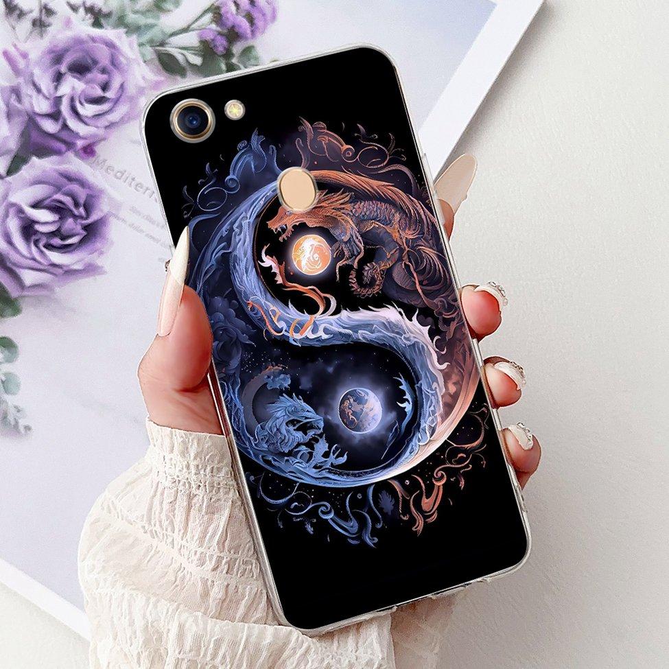 Clear Casing For Oppo F5 CPH1723 CPH1727 Cover For Oppo F5 Youth Case CPH1725 Luxury Butterfly Love Fashion Cool Lion Painted