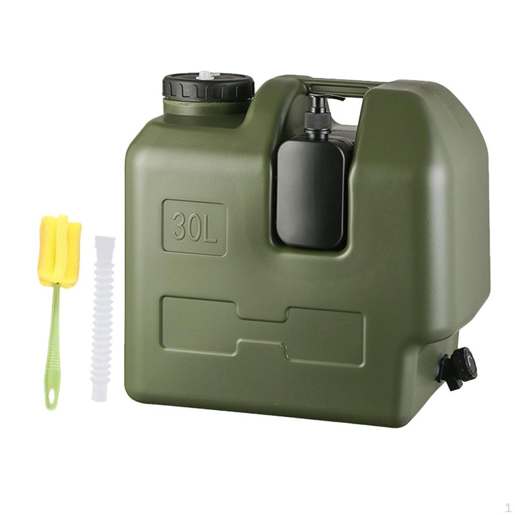Camping Water Jug Leakproof Bucket With Spigot Hand Soap Dispenser Portable Container Large
