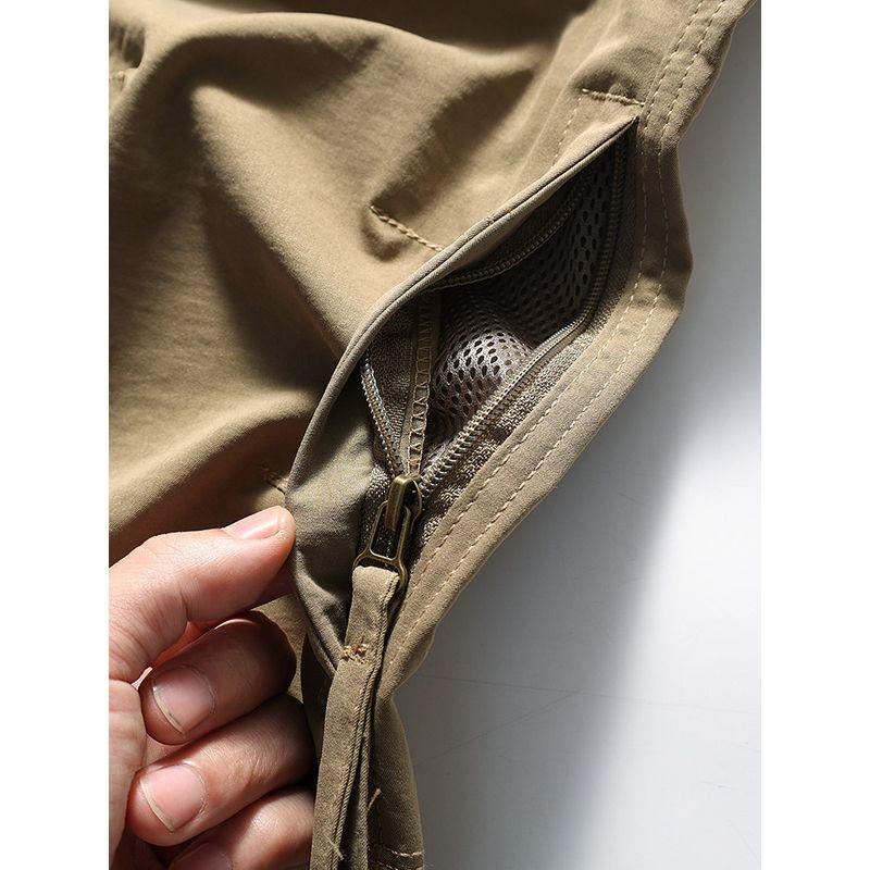 Outdoor American-Style Multi-Pocket Cargo Pants for Men, Summer Thin Hiking Pants, Export Men's Functional Casual Pants