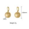 PONYKISS  Sterling Silver Minimalist Round Bead Hoop Earring for Women Trendy Geometric Fine  Light Luxury Accessories