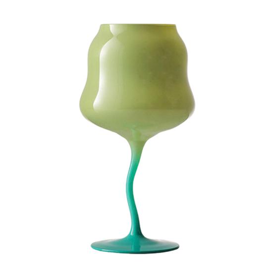Yangyizhi Glass Goblet, Wave Cup, Creative Decorative Cocktail Glassware, Novelty Bar Goblet Tool for Wine Cocktails Juices