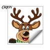Reusable Winter Window Art Christmas Static Clings, Peeking Santa Reindeer Stickers, Removable Festive Decorations No?Glue Cartoon Decals