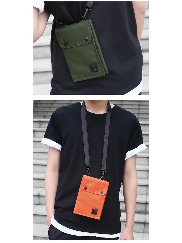 Weiqiang Waterproof Travel Document & Passport Holder, Neck-Hanging Nylon Pouch for Coins/Phone
