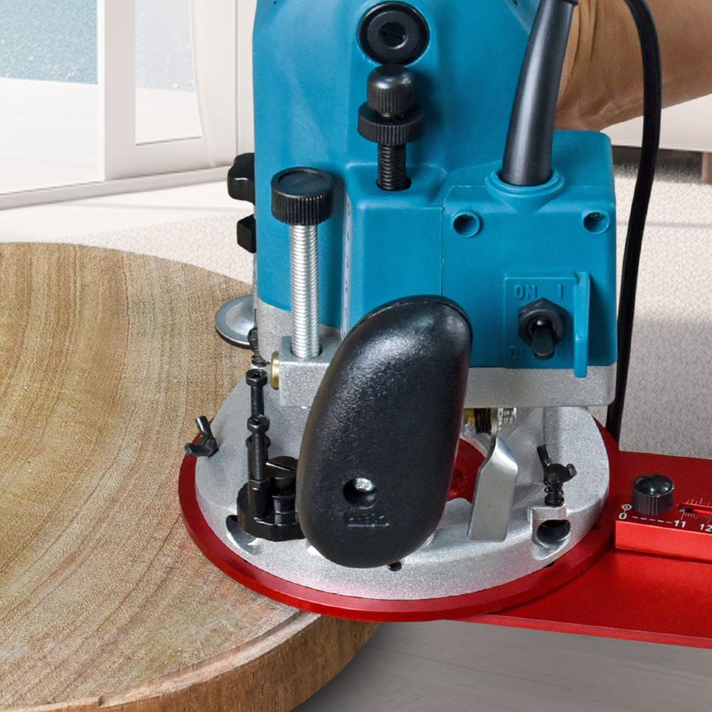 Versatile Edges Trimmer Bracket Circular Fluting Tool Stand Aluminum Alloy Router Bit Rack with Adjustable Radius Multi-Model