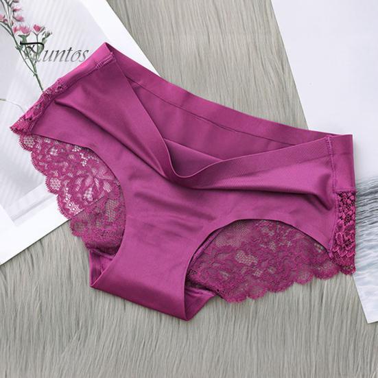Tight Fit Panties Seamless Underwear for Women Silky Invisible Hipster Briefs Breathable Nylon Mid Rise Lace Satin Stretch Bikini Sexy