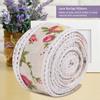 DIY Lace Printed Flower Burlap Ribbon Hessian Jute Belt Strap Wedding Cloth Decoration 5m