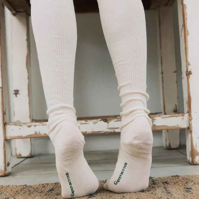 Butter High Knee Socks (Cream)