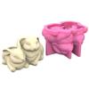Moule Silicone Portrait Pots de Fleurs Moule Double Lapin Moules Jardinière
