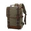 Backpack Men's Vintage Shoulder Travel Bag with Crazy Horse Skin Student Travel Bag Oil Wax Waterproof
