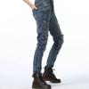 Lässige Retro-Lokomotivhose aus reiner Baumwolle, Motorrad-Jeans, Lokomotiv-Rennhose für Damen
