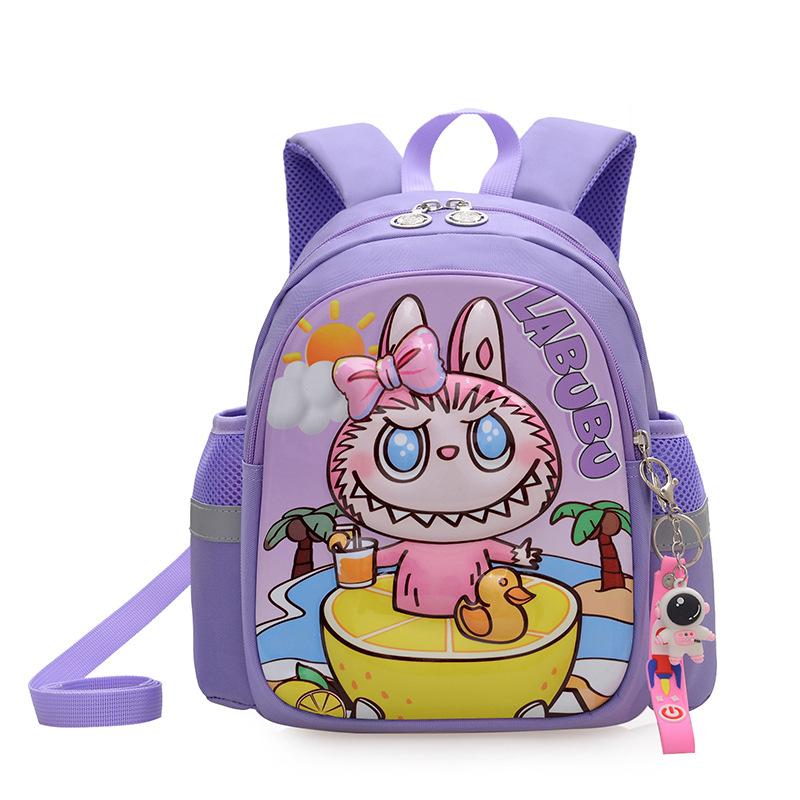 

School bag cartoon rag bag cute cartoon hard shell school bag 3-6 years old school bag фіолетовий