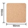 Cork Square X Thick 30 Good-L Coasters, (Smooth Double-Polished Finish) [9 9cm, 3.5mm / Coasters]