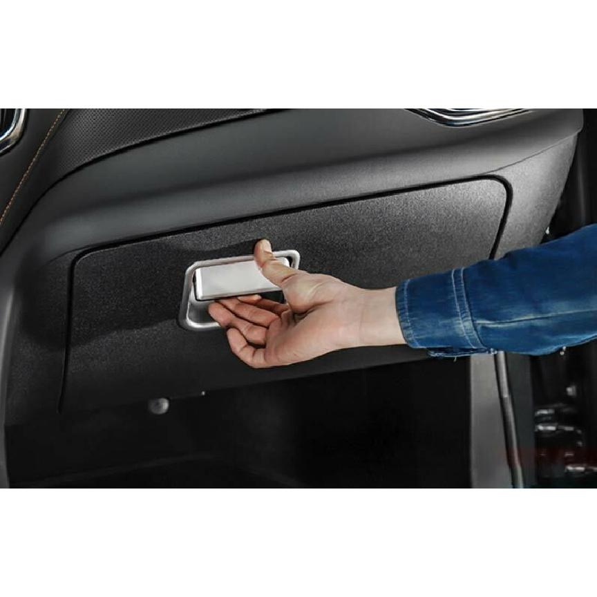 For Chevrolet Equinox 2018-22 Matte Silver Co-Pilot Storage Box Handle Cover 2pc