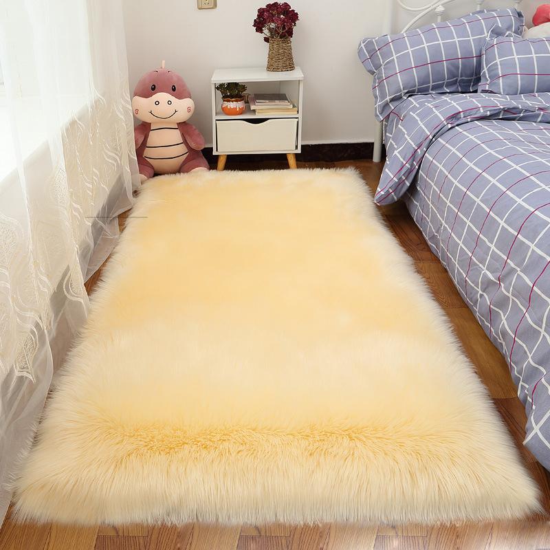 Faux Fur Carpet for Living Room Soft Imitation Sheepskin Rugs Bedside Floor Cushion Plush Fluffy Artificial Wool Mat Home Decor