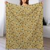 Doge Meme Throw Blanket Multi Use Warm Blanket for Living Room Bedroom