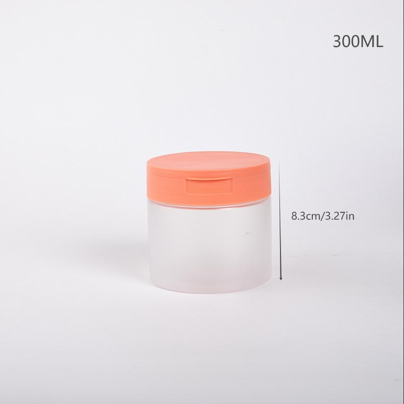 

Банка для хранения с зажимом круглая бутылка для хранения ватных дисков для макияжа органайзер для ватных палочек и дисков для очищения ватный диспенсер из прозрачного пластика для ванной 300ML