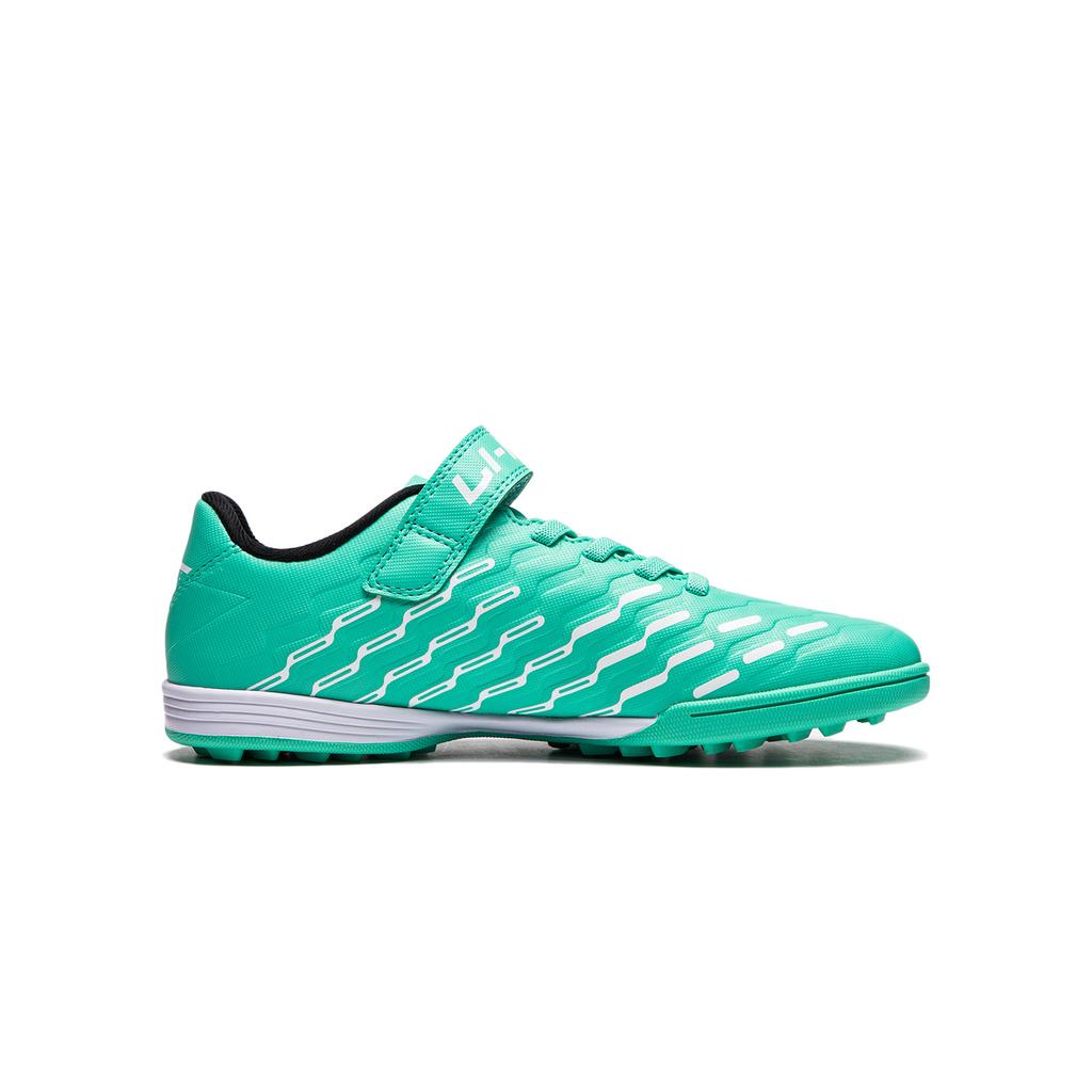 Li Ning Kids Logo Print Stitching Low Top Soccer Shoes Kids Soccer Shoes Parrot-Green YKGU018-5