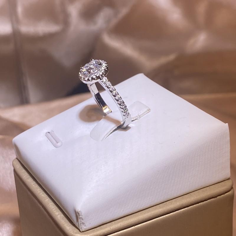 Style Handkerchief Ring Women's Korean Style Luxury Micro Inlay Ring Wedding Ring