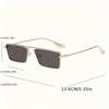Chic Women's Rectangular Metal Fashion Glasses  for Daily WearCommuting Vacations & College Parties