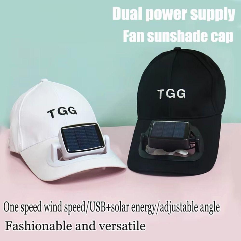 Korea Style Sunhat with Cooling Fan USB Charging Summer Sun Cap Portable Solar Fan Hat  Sport