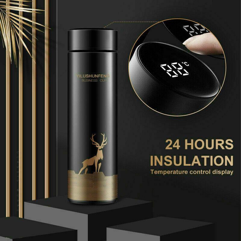 450ml nerezová termoska Vakuový hrnek Cestovní láhev na vodu Hrnek Hrnek LED