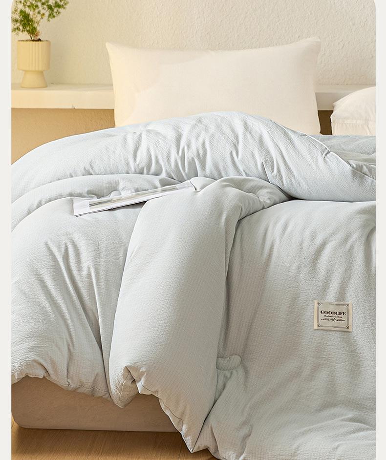 Kołdra Gruba z Włókna Sojowego Klasy A Antybakteryjna - Ciepła na Zimę, Przytulna na Wiosnę i Jesień, Pojedyncza Kołdra Bawełniana na Wszystkie Sezony