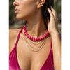 Collana Colorata Esagerata con Perline alla Moda per Donna Design di Nicchia Collana Impilabile Versatile
