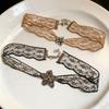 Vintage Romantic Lace Necklaces Women Delicate Pentagram Choker Sexy Charming Party Prom Wedding Daily Wear Jewelry Accessories
