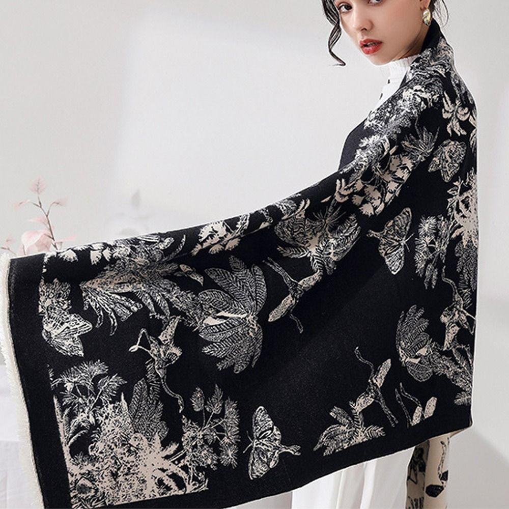 Bohemia Ethnic Style Scarf Large Winter Tassel Scarves Imitation Cashmere Shawl Autumn Winter