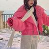 Thick Large Lapel Knitted Down Cotton Coat Short Bread Coat Winter All-match Coat Cotton Coat