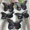 5Pcs Colorful Butterfly Fabric Applique Embroidery Patches 8x5.8cm Sew-On Stickers for DIY Sewing Hanfu Dress Clothing Patch