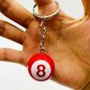 Creative Billiard Pool Keychain Table Ball Key Ring Lucky Black No.8 Key Chain 25Mm Resin Ball Jewelry Gift