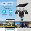 V380 Solar-Powered 4G Outdoor Camera with Night Vision and Waterproof Three-Screen Display