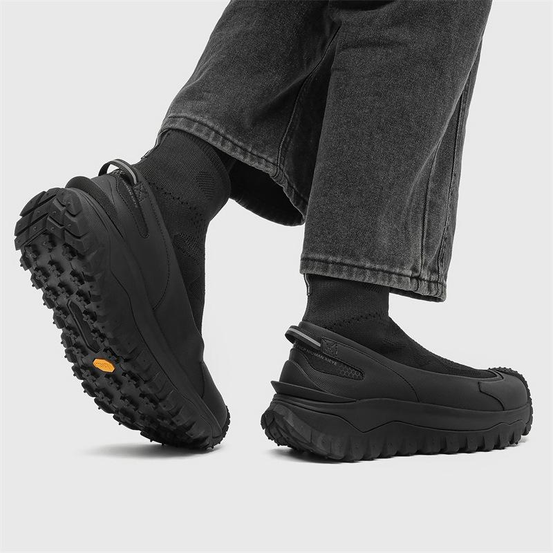 Autumn New Men'S Boots American Lazy Mesh Functional Wind One-Pedal Short Boots Outdoor Shoes Sports And Leisure High-Top Boots