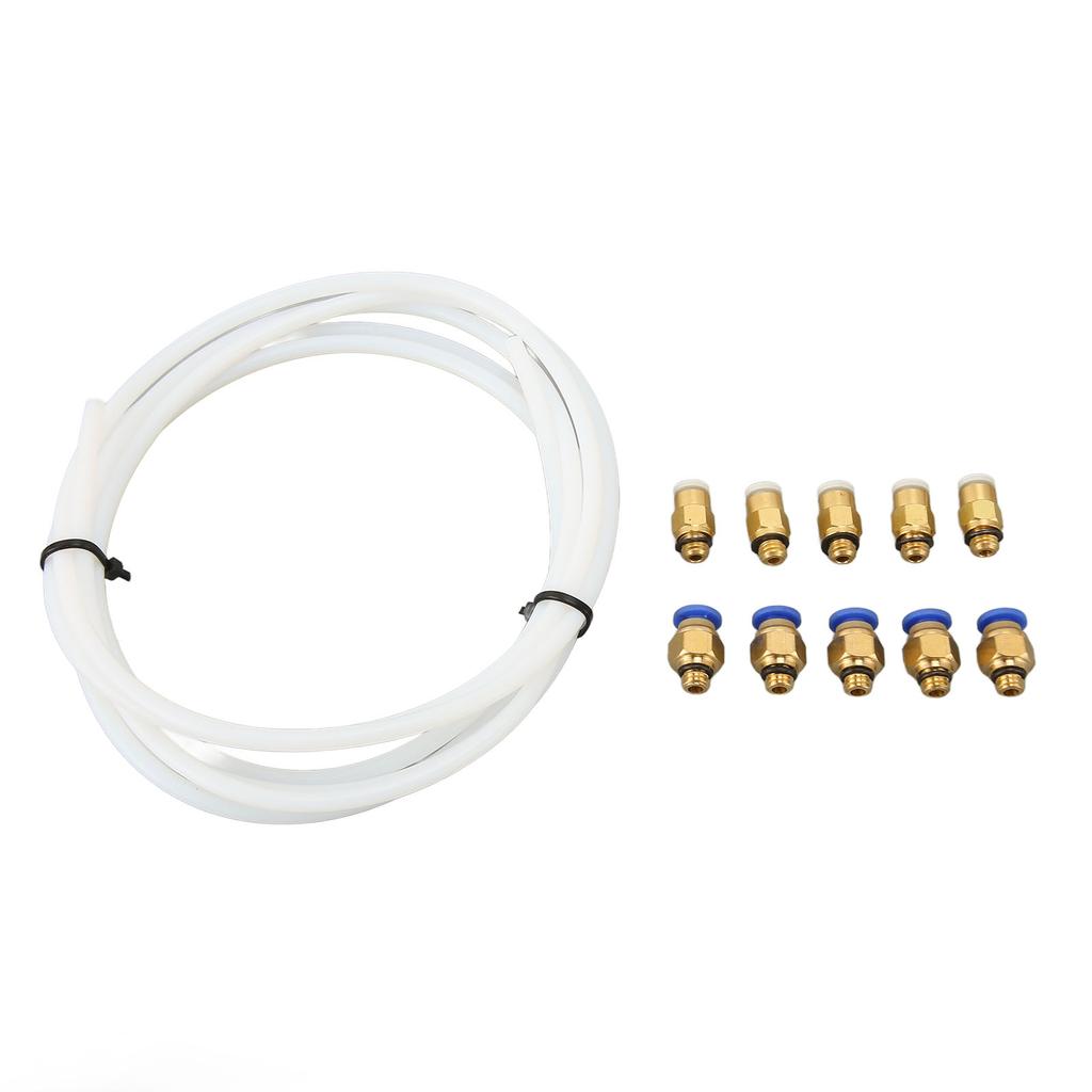 PTFE Tubing with PC4 M6 KJH04 M6 Pneumatic Fittings for 1.75MM Filament PLA ABS for 3D Printer