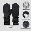 Winter Wrist Protect Ski Gloves with Wrist Guard Board Snowboard Skiing Mittens Extended Cuffs Windproof Black Men Ski Gloves