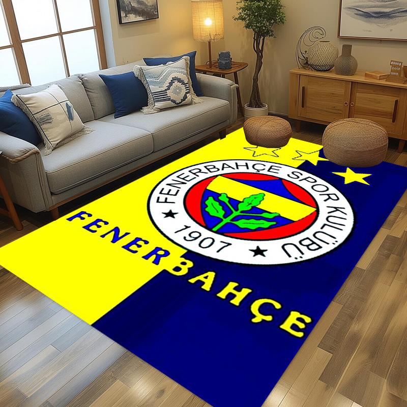 Eredità Fenerbahçe: Tappetini per pavimenti con stampa a motivi del 1907 Zerbino Cuscino per sedia da ufficio per stanza