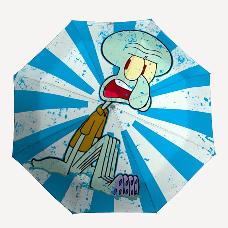 

1pc Squidward Automatic Personality Umbrella 8-Bone Design Compact Gear for Outdoor Travel, Perfect Helloween Chrismas Gift for Friends or Family y250