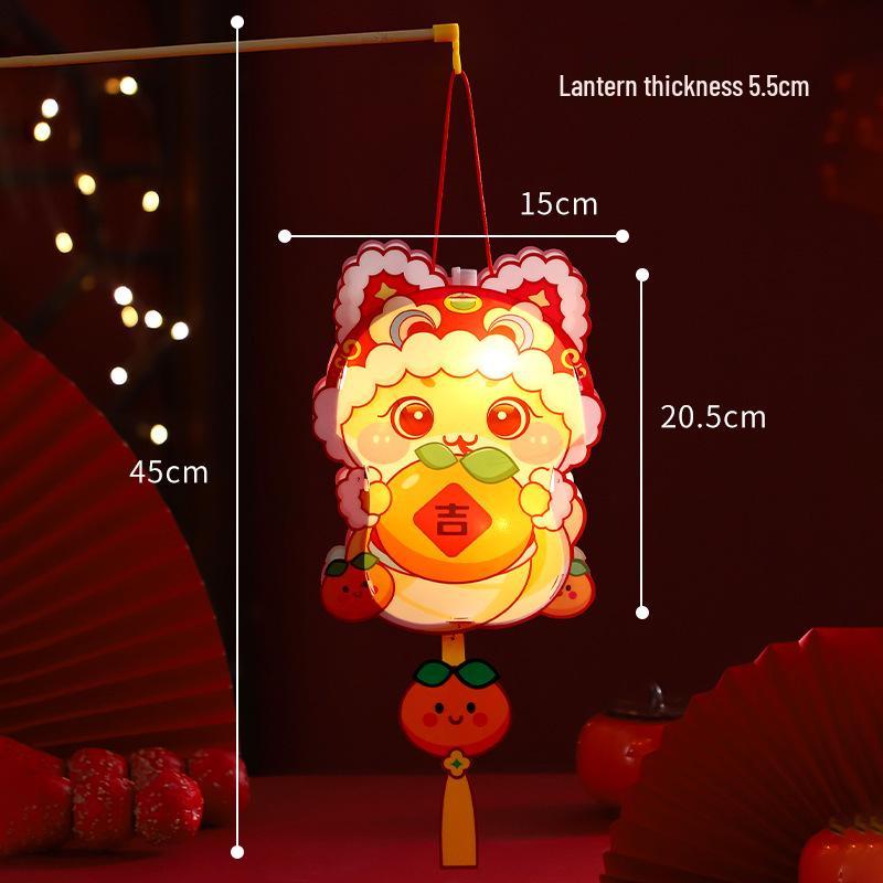 2025 DIY Handmade Snake Flower Lantern Kit for Kids - Cartoon New Year Lanterns
