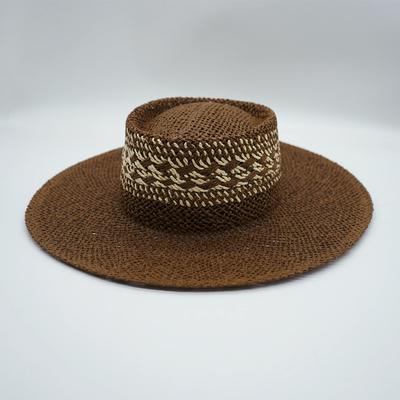 Japanese And Korean Version Of Small Fresh Hand-Woven Panama Wide-Brimmed Top Hat For Men And Women Summer Vacation Sunshade Sunscreen Straw Hat