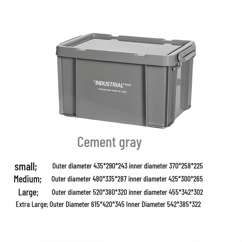 Industrial Style Plastic Storage Box for Camping, Household, or Car Trunk